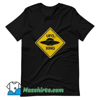 Ufo Xing Retro 80s Funny T Shirt Design