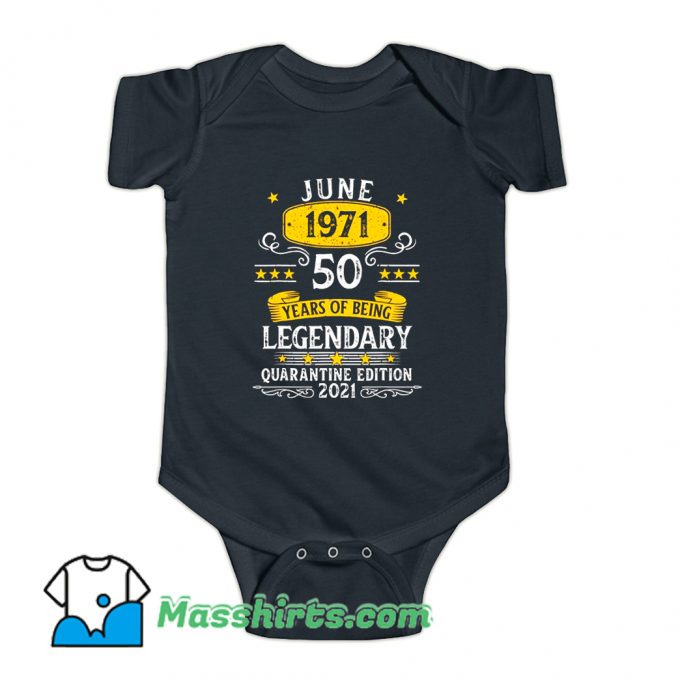 50 Years Old June 1971 Baby Onesie