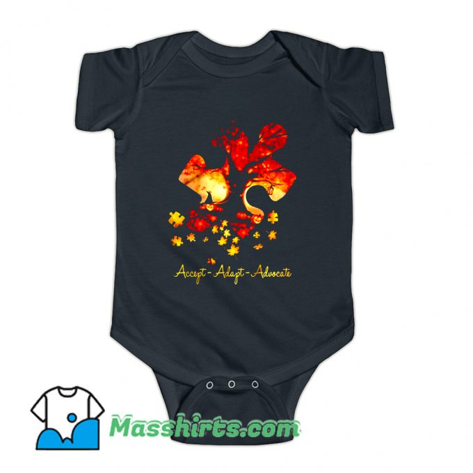 Accept Adapt Advocate Autism Baby Onesie