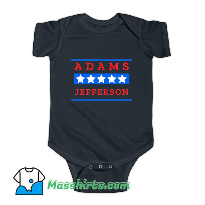 American History Buff Adams Jefferson Baby Onesie