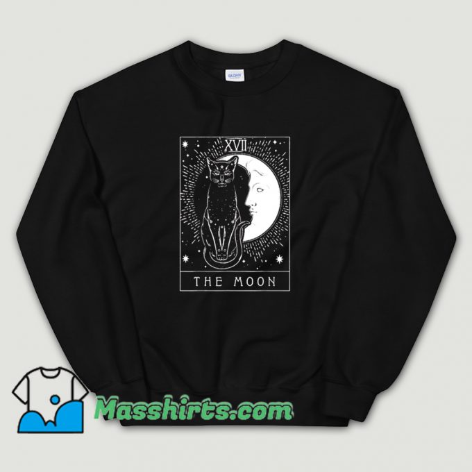 Classic Tarot Card The Moon And Cat Sweatshirt