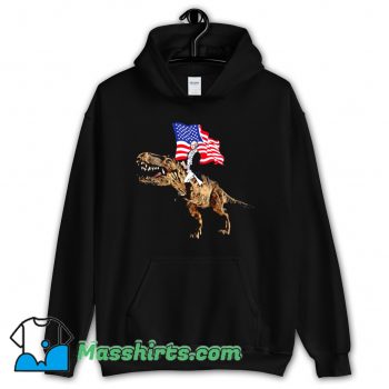 Cool George Washington Riding T Rex Hoodie Streetwear