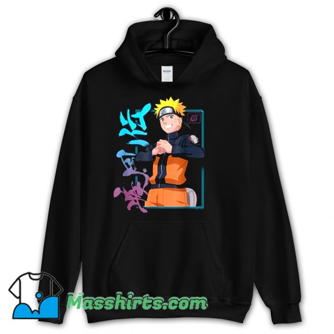 Cool Naruto Shippuden Kanji Frame Hoodie Streetwear