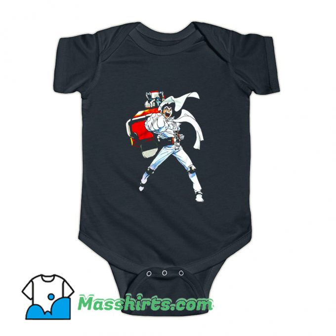 Cute Cartoon Robot Punch Baby Onesie