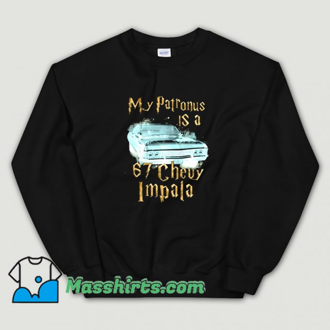 Halloween My Patronus Is A 67 Chevy Impala Sweatshirt