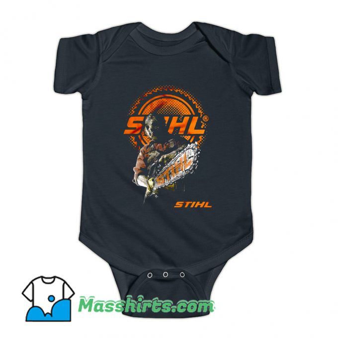 Halloween STIHL Texas Chainsaw Baby Onesie