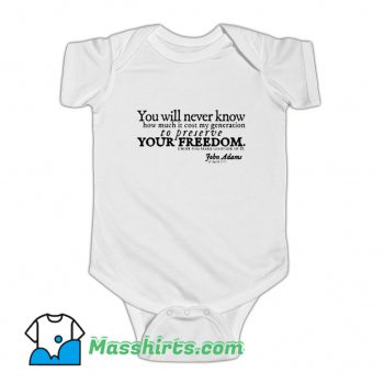 John Adams Quote Memorial Day Baby Onesie