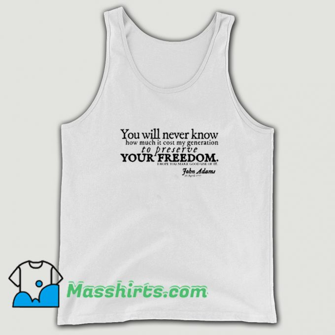 John Adams Quote Memorial Day Tank Top