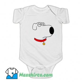 Line Draw Bored Brian Face Baby Onesie
