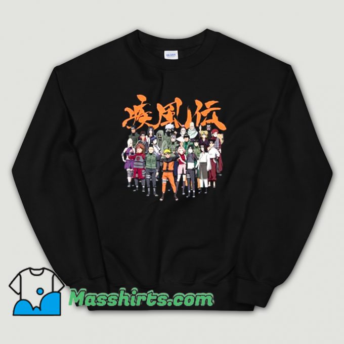 Naruto Cast Group Comic Sweatshirt On Sale