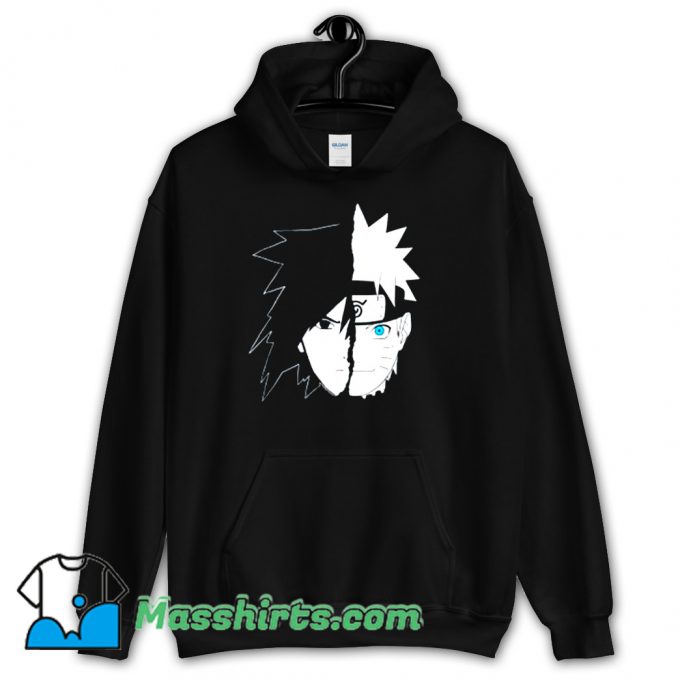 Naruto Sasuke Split Face Hoodie Streetwear