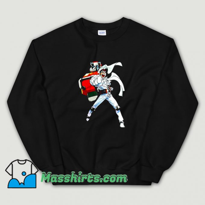 Original Cartoon Robot Punch Sweatshirt