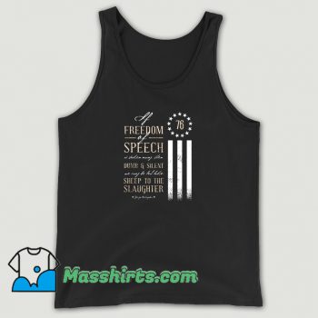 Original Freedom Of Speech Featuring A Quote Tank Top