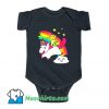 Original Kitty Riding A Unicorn Baby Onesie