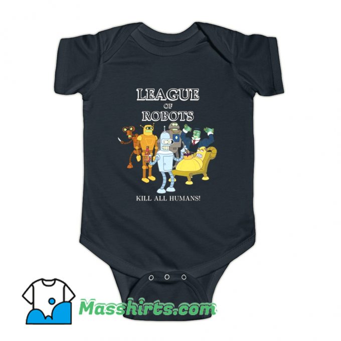 Original League Of Robots Futurama Baby Onesie