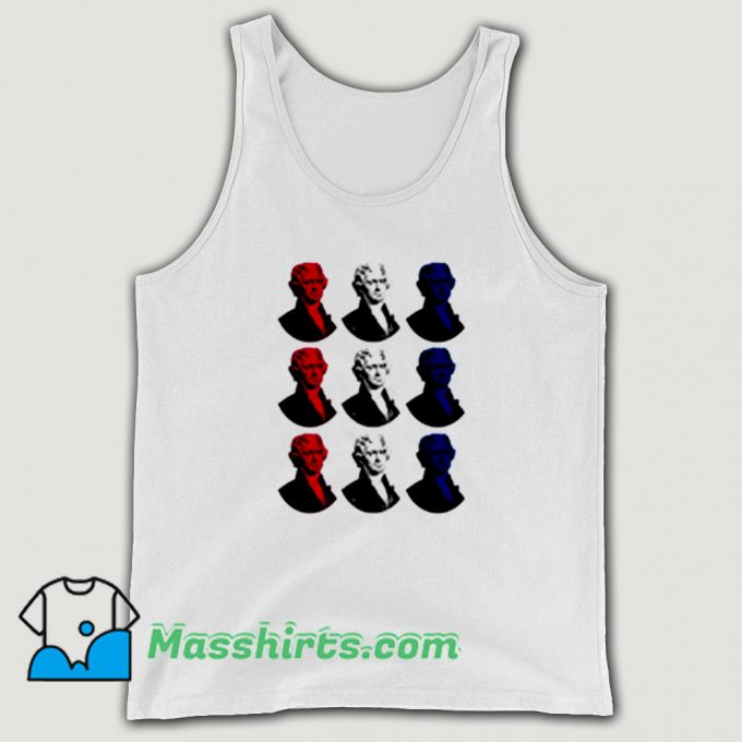 President Thomas Jefferso Red White Blue Tank Top