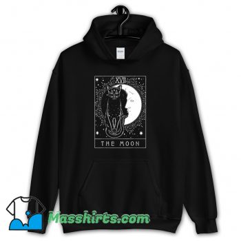 Tarot Card The Moon And Cat Hoodie Streetwear