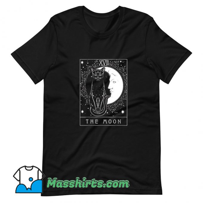 Tarot Card The Moon And Cat T Shirt Design