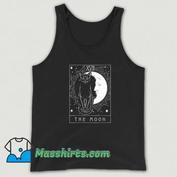 Tarot Card The Moon And Cat Tank Top On Sale