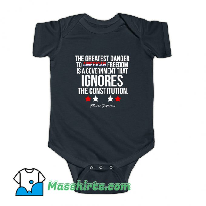 Thomas Jefferson Quote Patriotic Baby Onesie