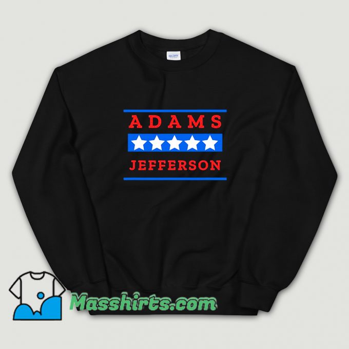 Vintage American History Buff Adams Jefferson Sweatshirt