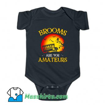 Vintage Brooms Are For Amateurs School Baby Onesie