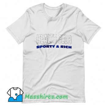 Vintage Health Club Sporty Rich T Shirt Design