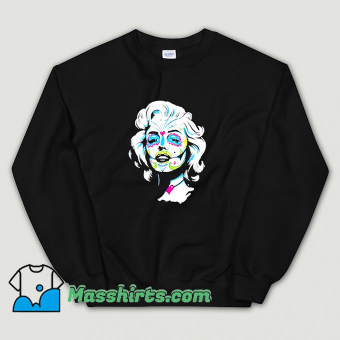 Vintage Monroe Sugar Skull Off Shoulder Sweatshirt