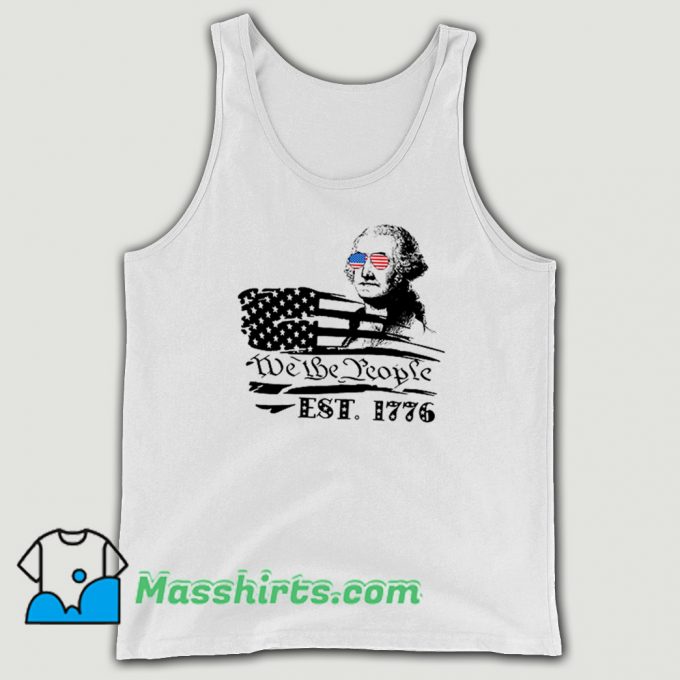 We The People George American Flag Funny Tank Top