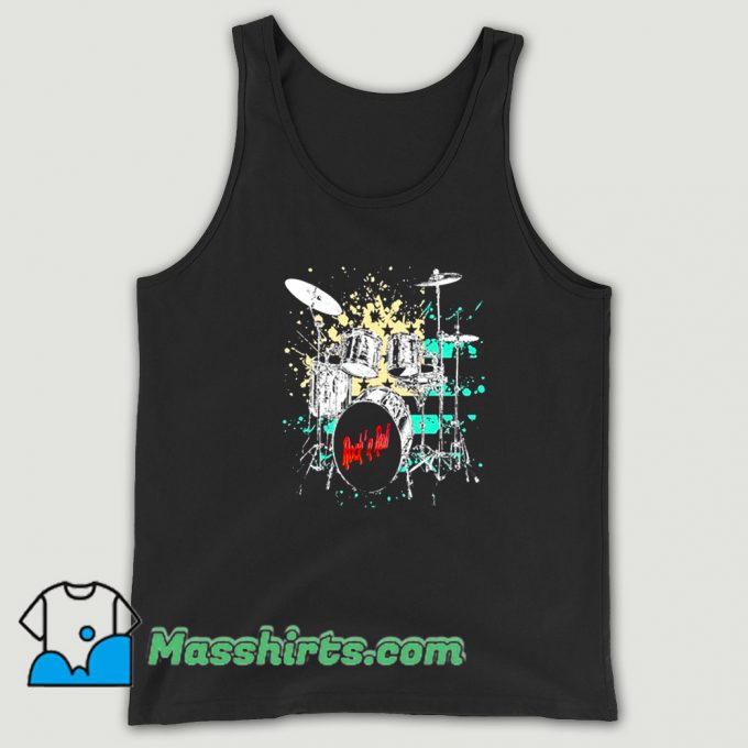 Best Drummer Rockn Roll Drum Set Tank Top