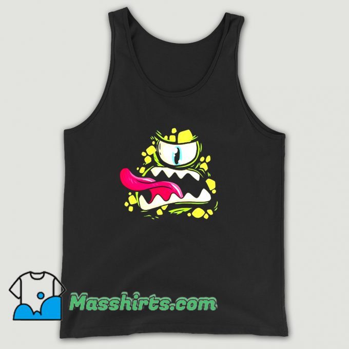 Best Scary Monster Face Cartoon Halloween Tank Top