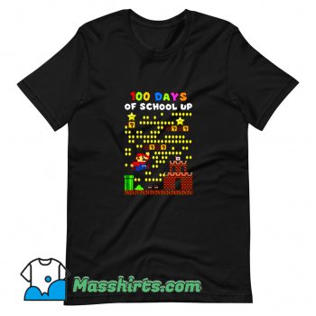 Best Super Mario 100 Days Of School Up T Shirt Design