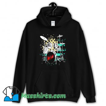 Cool Drummer Rockn Roll Drum Set Hoodie Streetwear