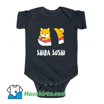 Cute Cartoon Shiba Sushi Baby Onesie
