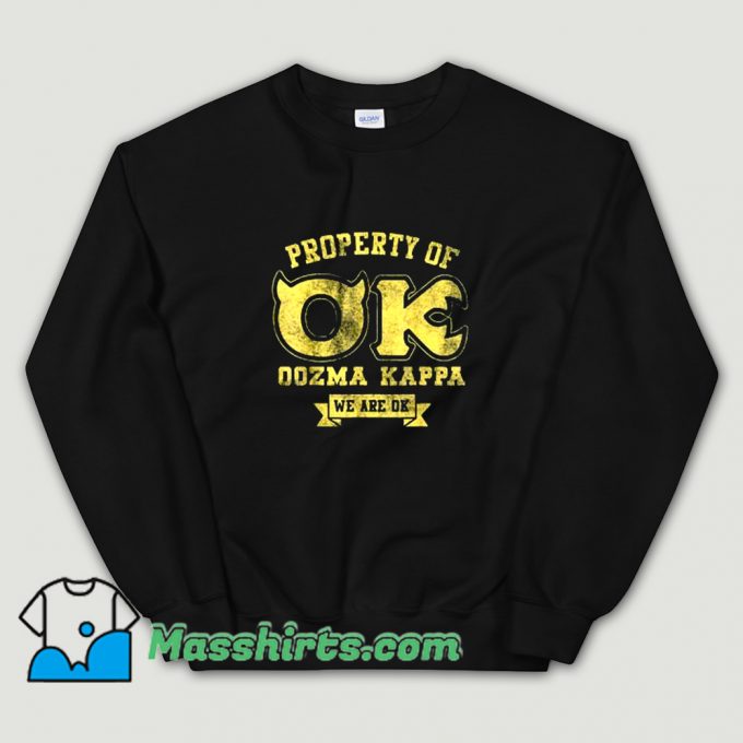 Funny Monsters University Property Of OK Logo Sweatshirt