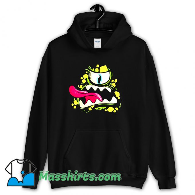 Funny Scary Monster Face Cartoon Hoodie Streetwear