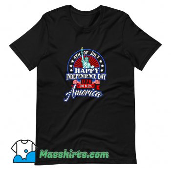 Happy Independence Day God Bless America T Shirt Design