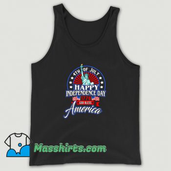 Happy Independence Day God Bless America Tank Top