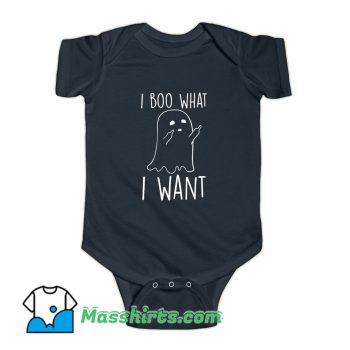 I Boo What I Want Spooky Ghost Baby Onesie