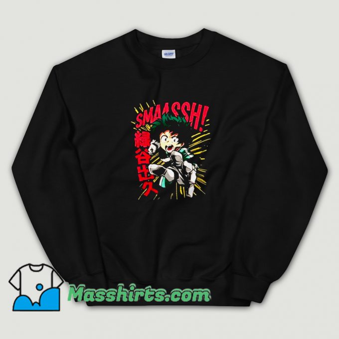 New My Hero Academia Deku Smash Sweatshirt