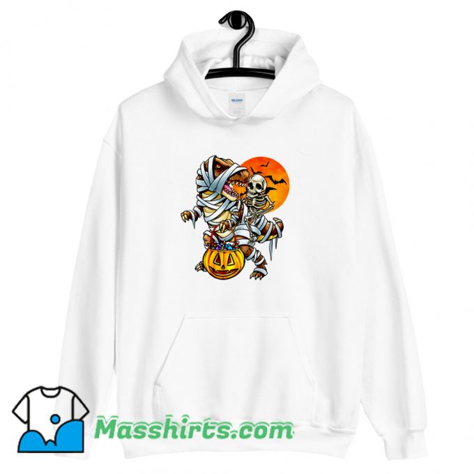 Original Skeleton Dinosaur Halloween Mummy Pumpkin Hoodie Streetwear