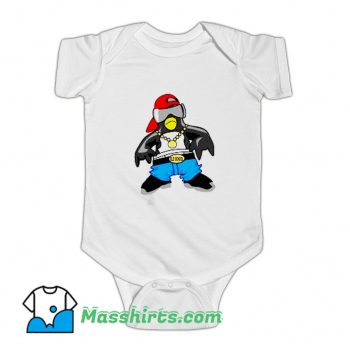 Penguin Hip Hop Rapper Baby Onesie