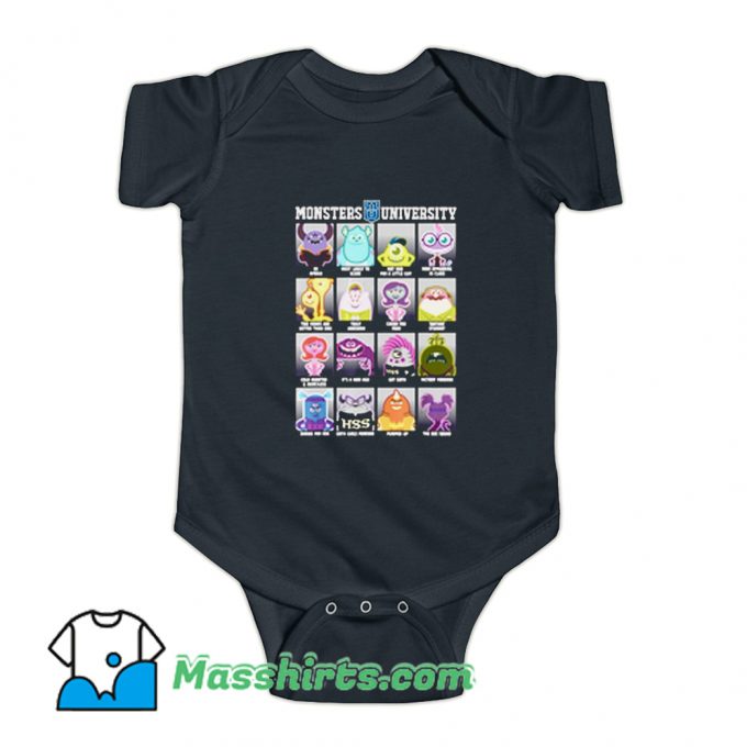 Pixar Monsters University Class Photos Baby Onesie