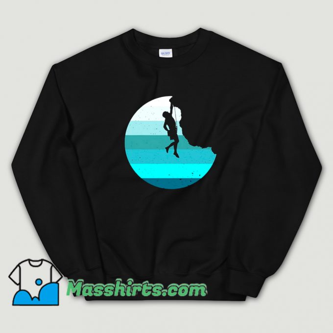 Rock Climbing Retro Bouldering Climber Sweatshirt