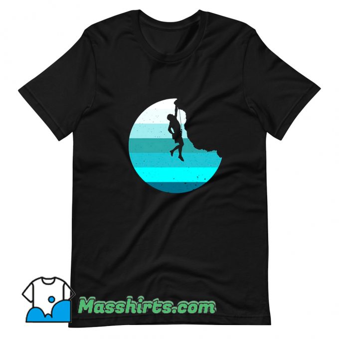 Rock Climbing Retro Bouldering Climber T Shirt Design