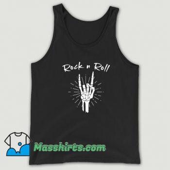 Rock N Roll Skeleton Hand Horns Tank Top On Sale