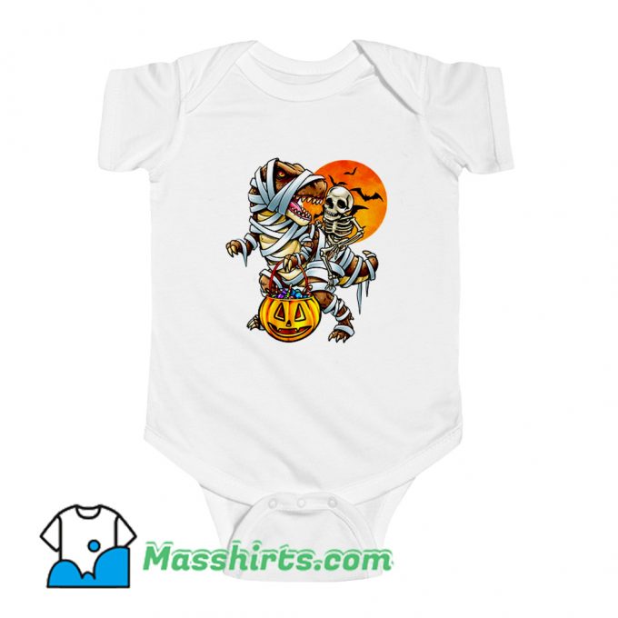 Skeleton Dinosaur Halloween Mummy Pumpkin Baby Onesie