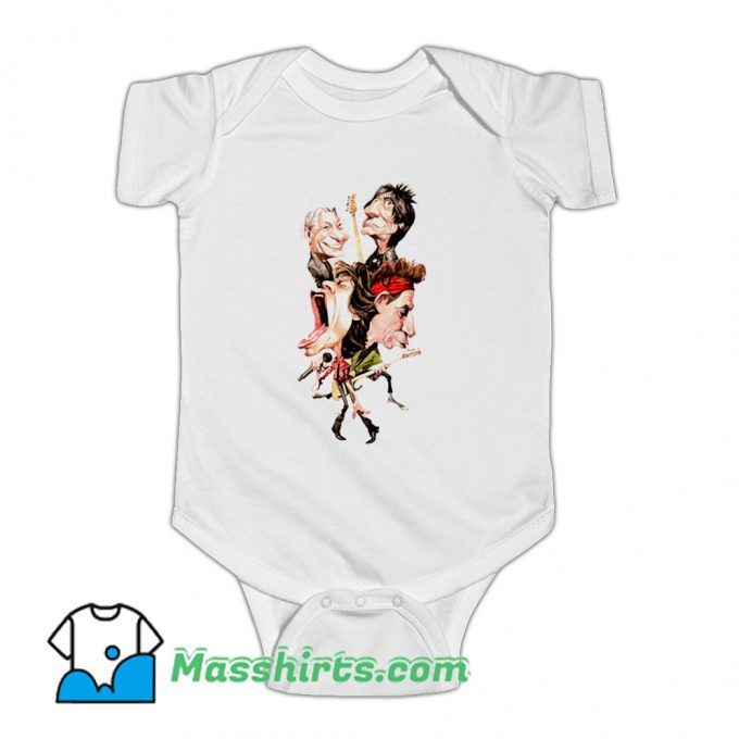 The Rolling Stones Cartoon Baby Onesie