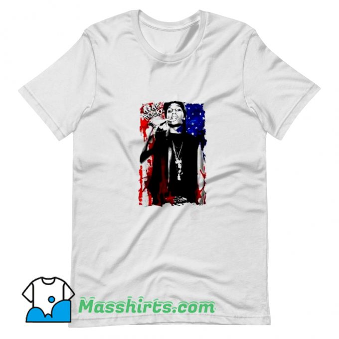 Vintage Asap Rocky American Flag T Shirt Design