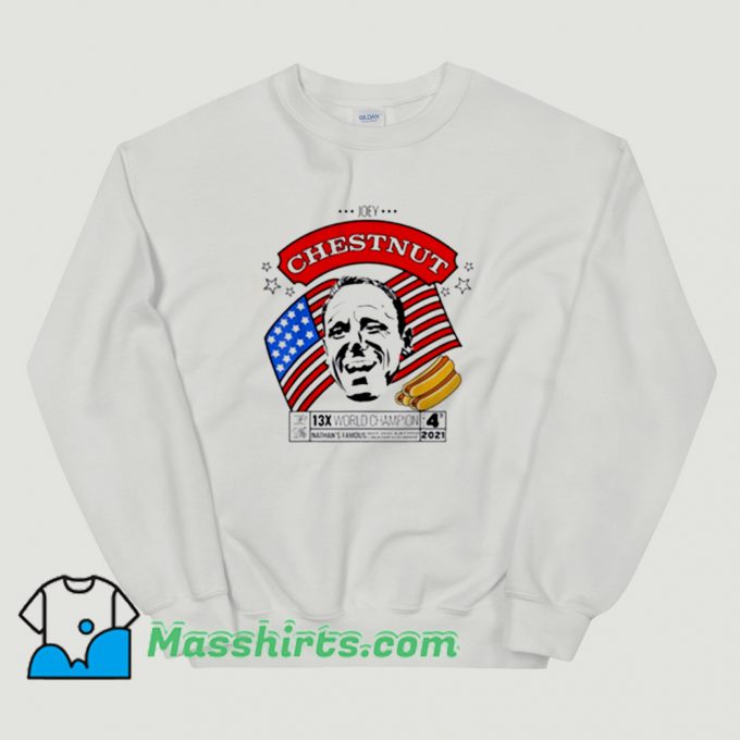 Vintage Joey Chestnut 4th Of July Sweatshirt